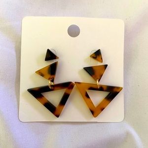 Triangle Tortoise Earring Set (2 pairs)